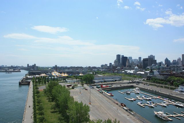 Looking west across the Old Port Promenade