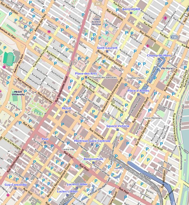 Montreal Underground City Map   RESO Map 