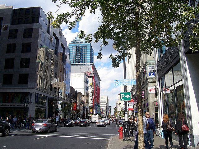 Rue St-Catherine in downtown Montreal