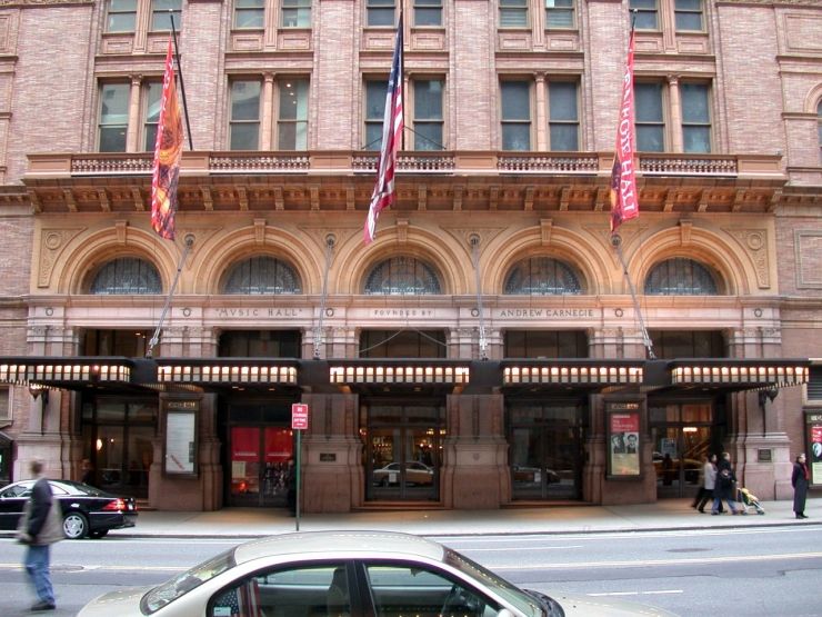 Entrance to the famous Carnegie Hall Concert Venue in New York City