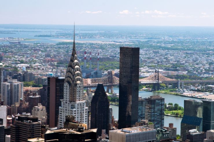 Top of the Chrysler Building as seen from the Empire State Building