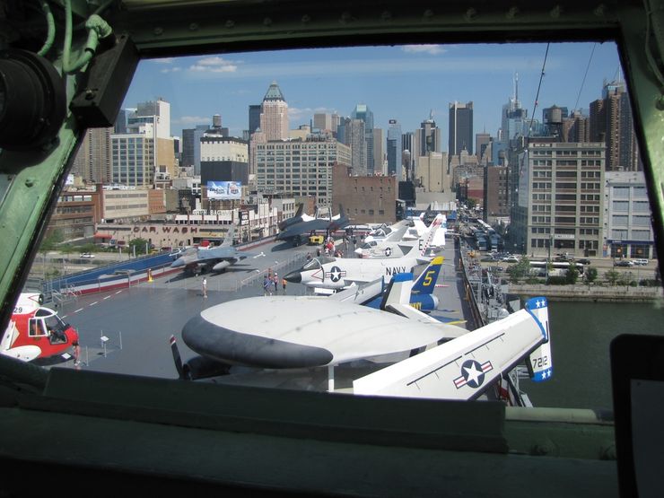 Flight Deck of New York Citys Intrepid Sea Air and Space Museum 