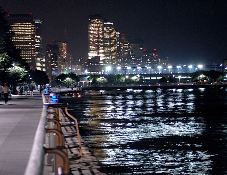 Hudson River Park is a great place for a walk on a warm Summer Night