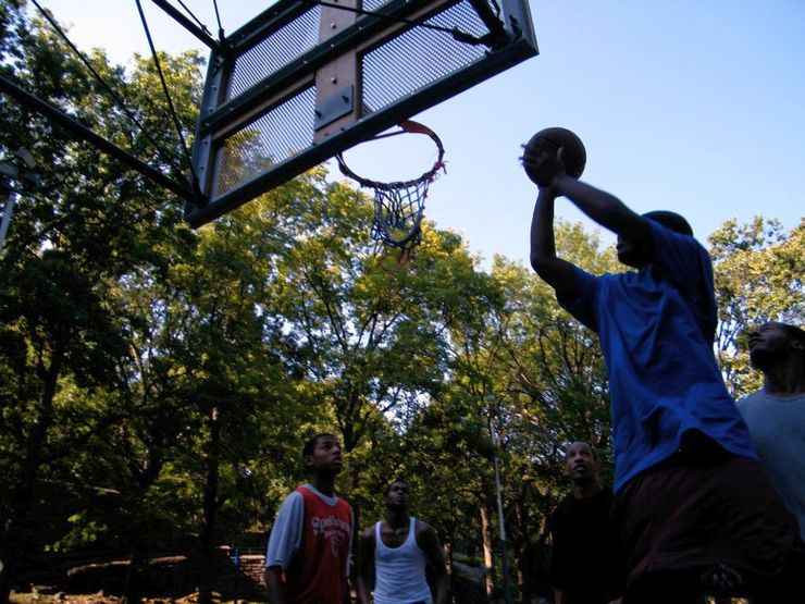 Street Basketball is a Popular Pastime in Harlem