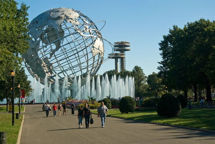 The Unisphere in Flushing Meadows-Corona Park, Queens was the centrepiece of the 1964 World's Fair