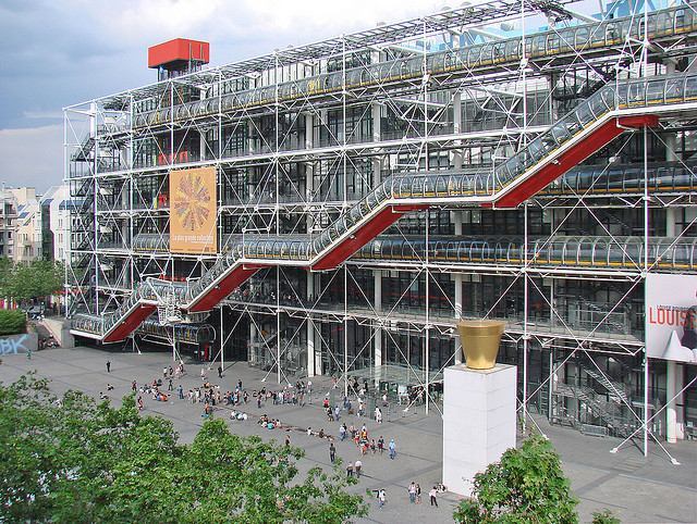 The controversial George Pompidou Centre in Beaubourg