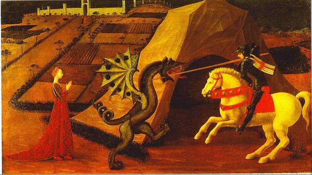 A painting by famous artist Paolo Uccello (1397-1475) - part of the collection on display at the Jacquemart-Andre Museum