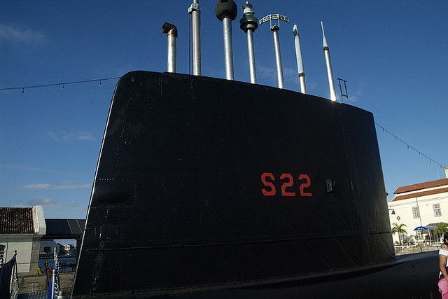 S22 Submarine on display at the Espaco Cultural da Marinha