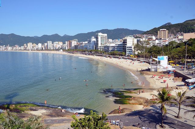 View towards Ipanema Beach from the park