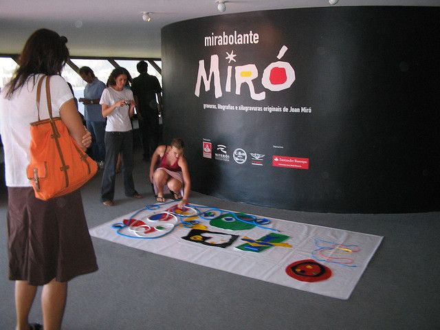 Contemporary art exhibit inside the museum