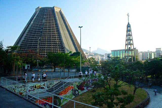 View of the contemporary Metropolitan Cathedral from our Central Rio de Janeiro Walking Tour