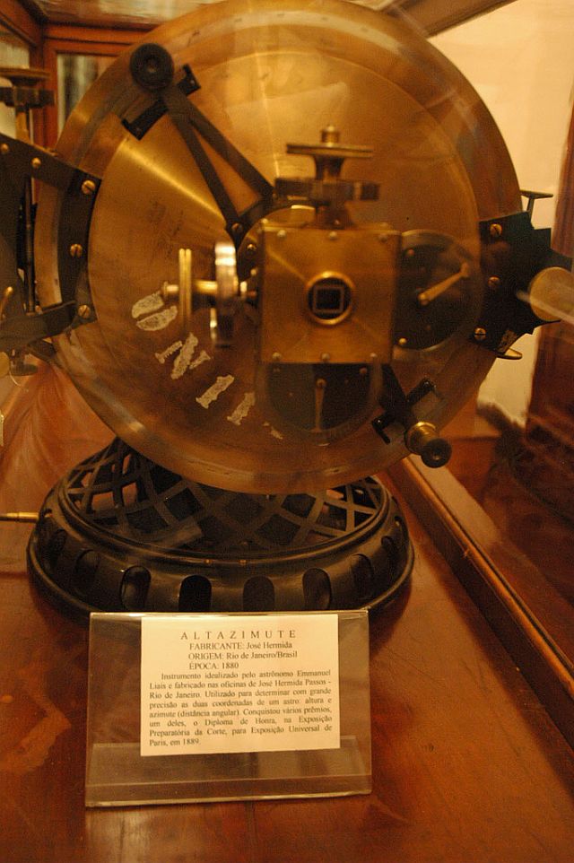 19th Century Altazimuth (an instrument for measuring the position of stars) on display at the Museum of Astronomy in Rio de Janeiro