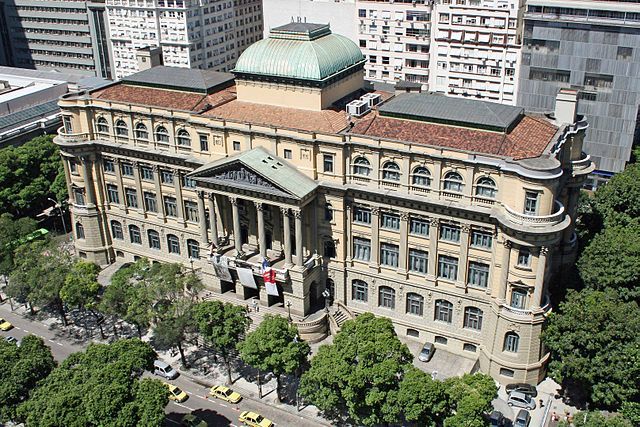 Facade of the National Library of Rio de Janeiro