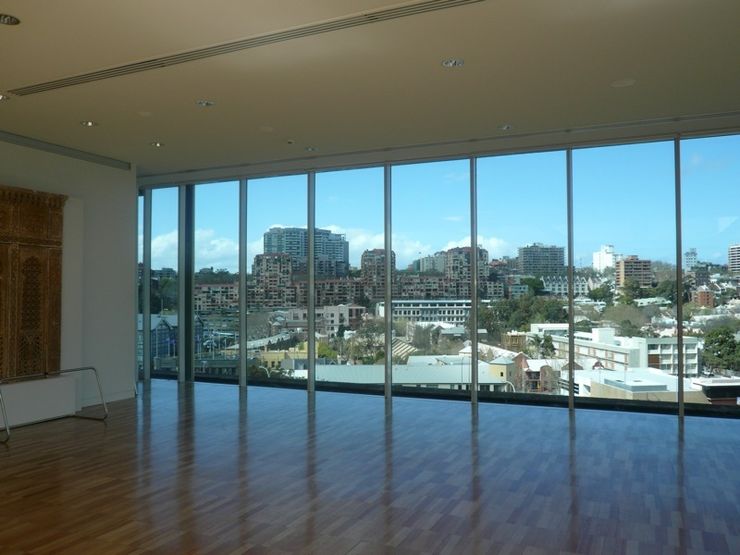 Expansive view of Sydney from inside the Art Gallery of New South Wales