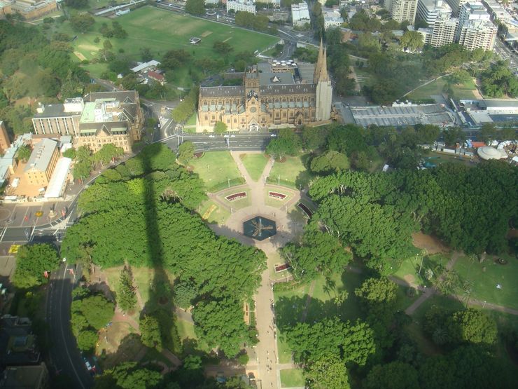 Overlooking the northern portion of Hyde Park from Sydney Tower