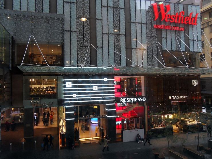 Entrance to Westfield Shopping Centre Pitt Street Mall