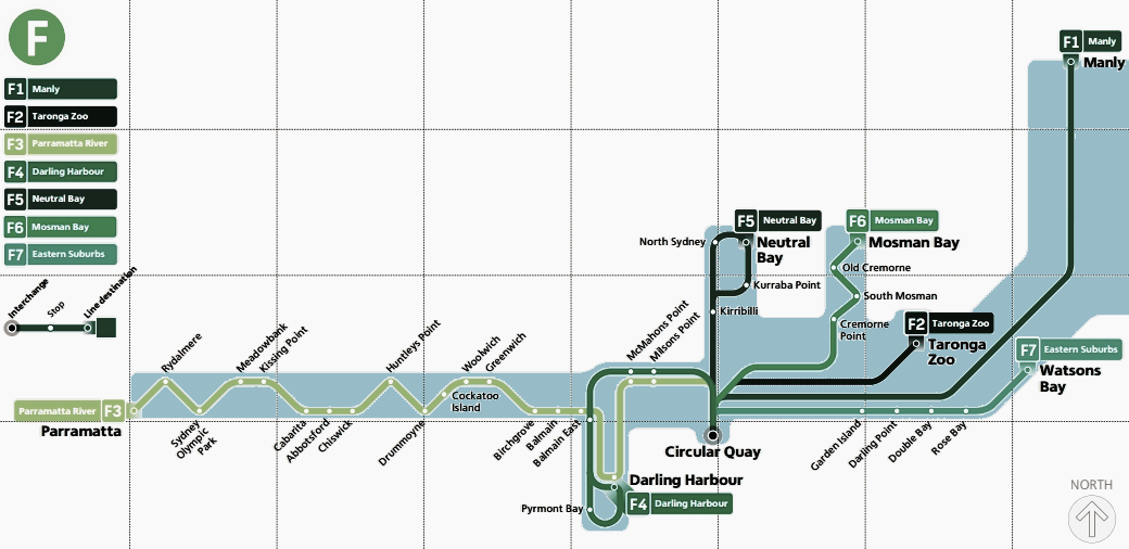 Sydney Ferries Map and Guide for Visitors