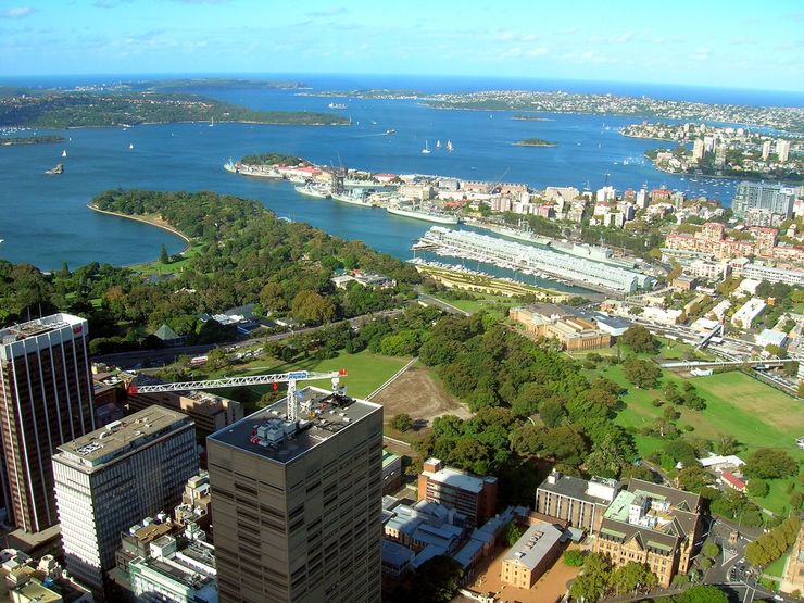 The spectacular eastward view from the Sydney Tower Observation Deck