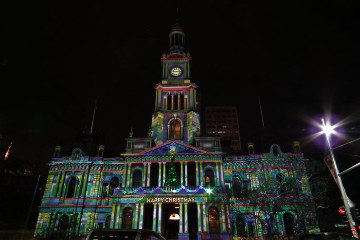 Sydney Town Hall at Christmas