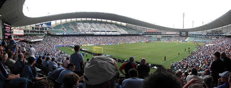 Wide angle view of Sydney Football Stadium