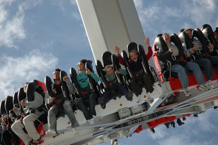 Spinning on the Psyclone at Canada's Wonderland