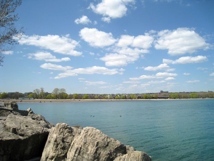 View of Woodbine Beach from Ashbridges Bay Park