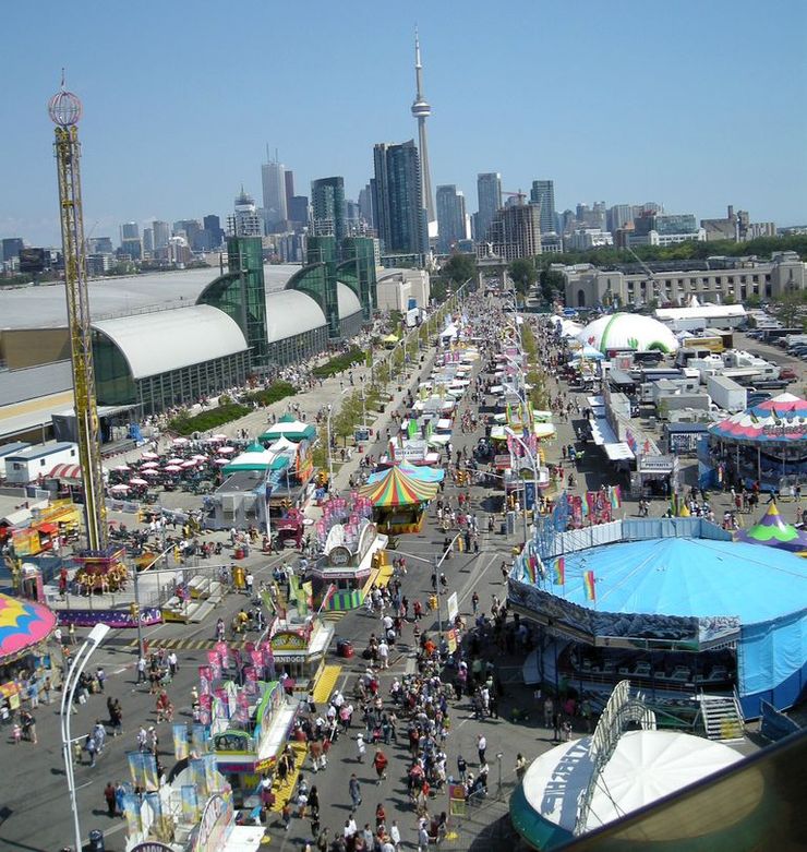 View of the CNE Midway from the Ferris Wheel 