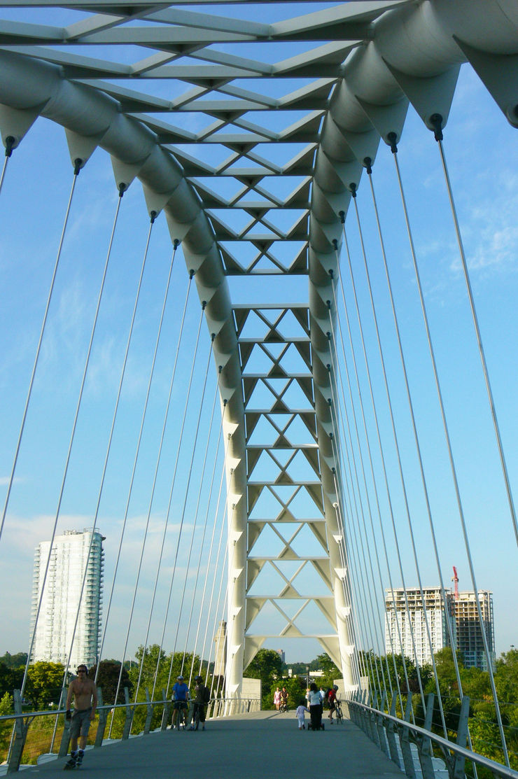 Intriguing design of the Humber Bay Arch Bridge