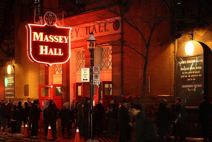 Massey Hall at night 