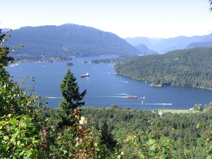 A superb view of Burrard Inlet from Burnaby Mountain Conservation Area