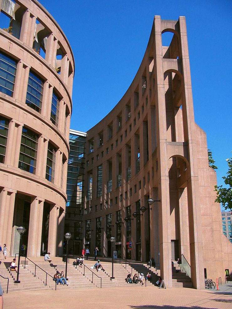 Vancouver Public Library collonaded wall