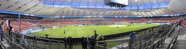 Panoramic view inside BC Place Stadium
