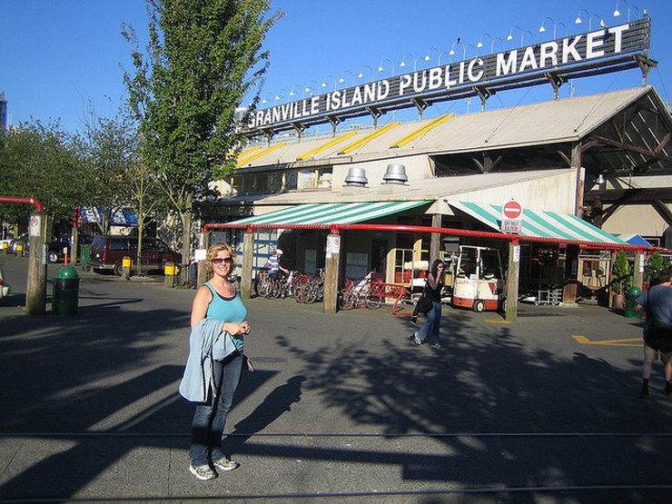 Enjoying a sunny day at Granville Island 