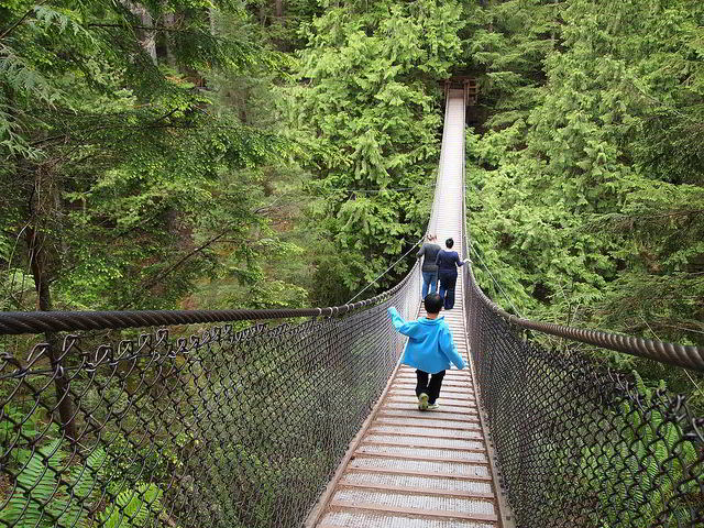 Lynn Canyon Suspension Bridge spanning Lynn Creek 