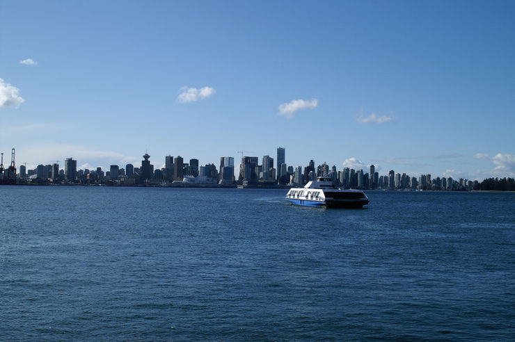 Vancouver Seabus crossing Burrard Inlet